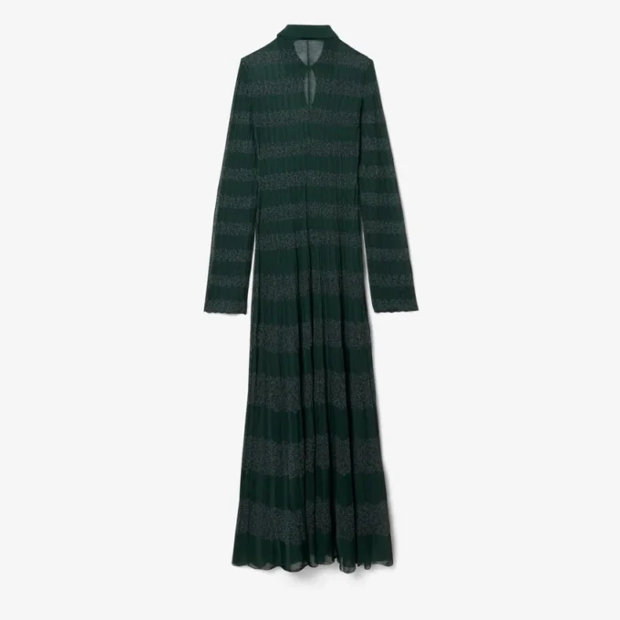 Runway Polo Collar Pointelle Maxikleid Runway Polo Collar Pointelle Maxikleid
