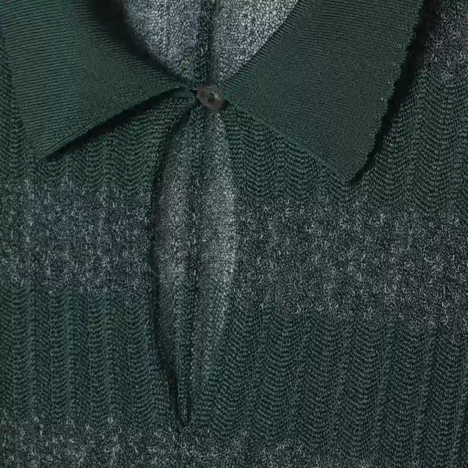 Runway Polo Collar Pointelle Maxikleid Runway Polo Collar Pointelle Maxikleid