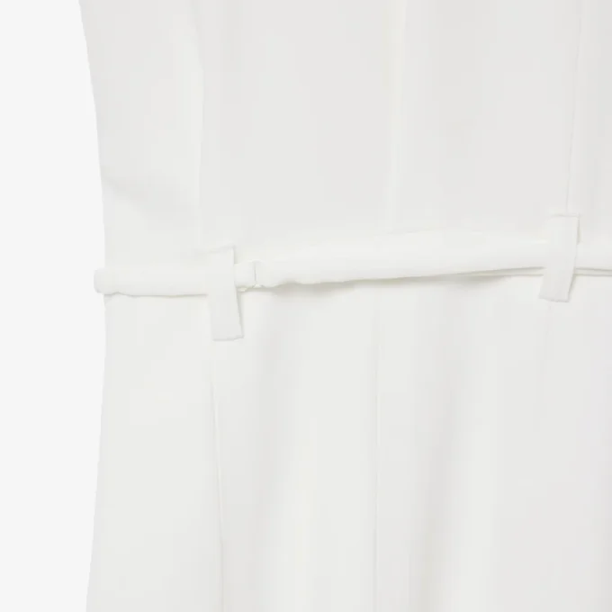 Runway-Poloshirt-Kleid mit Plissee und Stickerei Runway-Poloshirt-Kleid mit Plissee und Stickerei