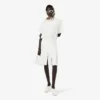 Runway-Poloshirt-Kleid mit Plissee und Stickerei Runway-Poloshirt-Kleid mit Plissee und Stickerei
