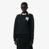Runway-Poloshirt mit Kragenabzeichen-Akzent-Sweatshirt Runway-Poloshirt mit Kragenabzeichen-Akzent-Sweatshirt