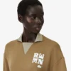 Runway-Poloshirt mit Kragenabzeichen-Akzent-Sweatshirt Runway-Poloshirt mit Kragenabzeichen-Akzent-Sweatshirt