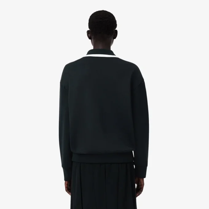 Runway-Poloshirt mit Kragenabzeichen-Akzent-Sweatshirt Runway-Poloshirt mit Kragenabzeichen-Akzent-Sweatshirt