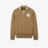 Runway-Poloshirt mit Kragenabzeichen-Akzent-Sweatshirt Runway-Poloshirt mit Kragenabzeichen-Akzent-Sweatshirt