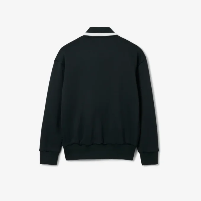 Runway-Poloshirt mit Kragenabzeichen-Akzent-Sweatshirt Runway-Poloshirt mit Kragenabzeichen-Akzent-Sweatshirt