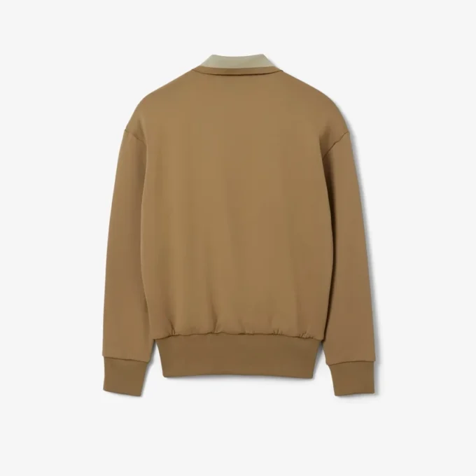 Runway-Poloshirt mit Kragenabzeichen-Akzent-Sweatshirt Runway-Poloshirt mit Kragenabzeichen-Akzent-Sweatshirt
