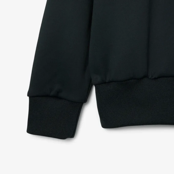 Runway-Poloshirt mit Kragenabzeichen-Akzent-Sweatshirt Runway-Poloshirt mit Kragenabzeichen-Akzent-Sweatshirt