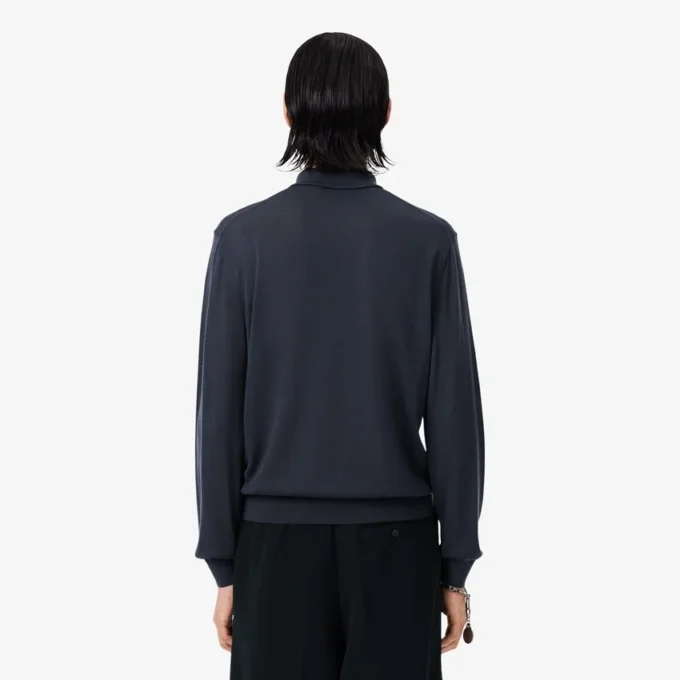 Runway-Pullover aus Merinowolle mit Polokragen Runway-Pullover aus Merinowolle mit Polokragen