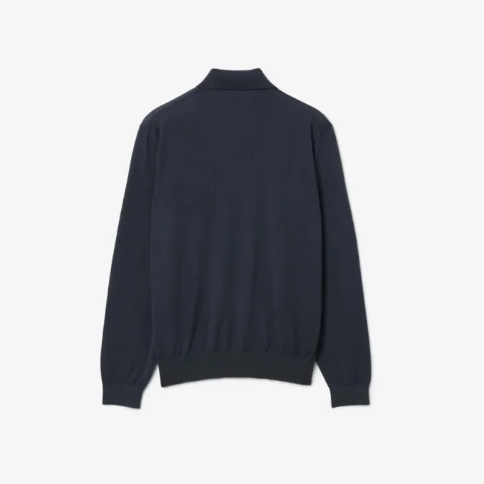 Runway-Pullover aus Merinowolle mit Polokragen Runway-Pullover aus Merinowolle mit Polokragen