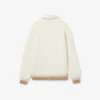 Runway-Pullover aus Wolle mit Poloshirt-Kragen und Zopfmuster