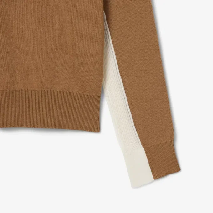 Runway-Pullover aus Wollmischung mit Poloshirt-Kragen Runway-Pullover aus Wollmischung mit Poloshirt-Kragen
