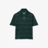 Runway-Pullover mit Polo-Kragen aus Pointelle Runway-Pullover mit Polo-Kragen aus Pointelle