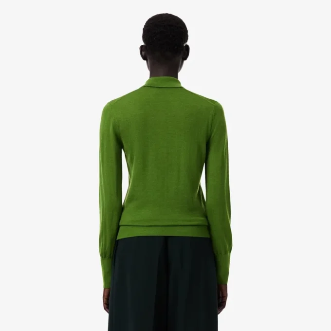 Runway-Pullover mit Polokragen aus Merinowolle Runway-Pullover mit Polokragen aus Merinowolle