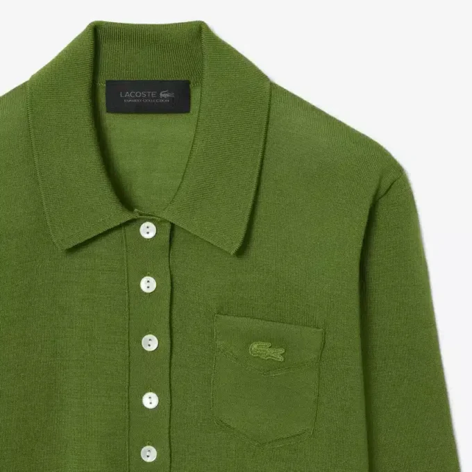 Runway-Pullover mit Polokragen aus Merinowolle Runway-Pullover mit Polokragen aus Merinowolle