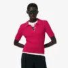 Runway-Pullover mit Zopfmuster und Poloshirt-Kragen Runway-Pullover mit Zopfmuster und Poloshirt-Kragen