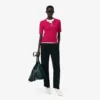 Runway-Pullover mit Zopfmuster und Poloshirt-Kragen Runway-Pullover mit Zopfmuster und Poloshirt-Kragen