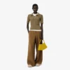 Runway-Pullover mit Zopfmuster und Poloshirt-Kragen Runway-Pullover mit Zopfmuster und Poloshirt-Kragen