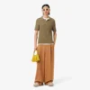 Runway-Pullover mit Zopfmuster und Poloshirt-Kragen Runway-Pullover mit Zopfmuster und Poloshirt-Kragen