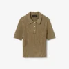 Runway-Pullover mit Zopfmuster und Poloshirt-Kragen Runway-Pullover mit Zopfmuster und Poloshirt-Kragen