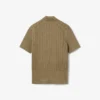 Runway-Pullover mit Zopfmuster und Poloshirt-Kragen Runway-Pullover mit Zopfmuster und Poloshirt-Kragen