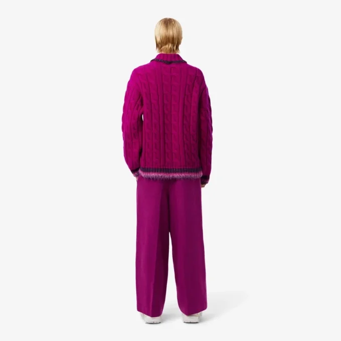 Runway Slub-Wolle-Hose mit weitem Schnitt Runway Slub-Wolle-Hose mit weitem Schnitt