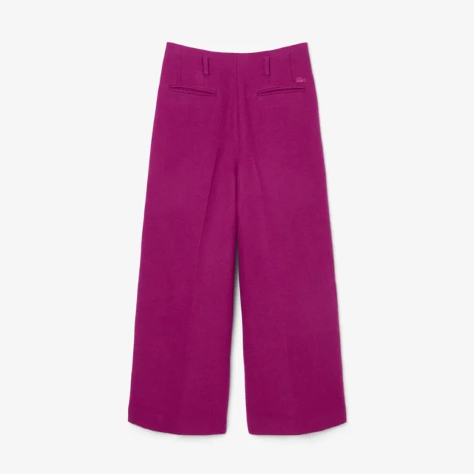 Runway Slub-Wolle-Hose mit weitem Schnitt Runway Slub-Wolle-Hose mit weitem Schnitt