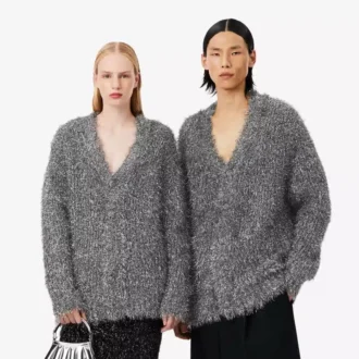 Runway-Strickjacke aus Lurex