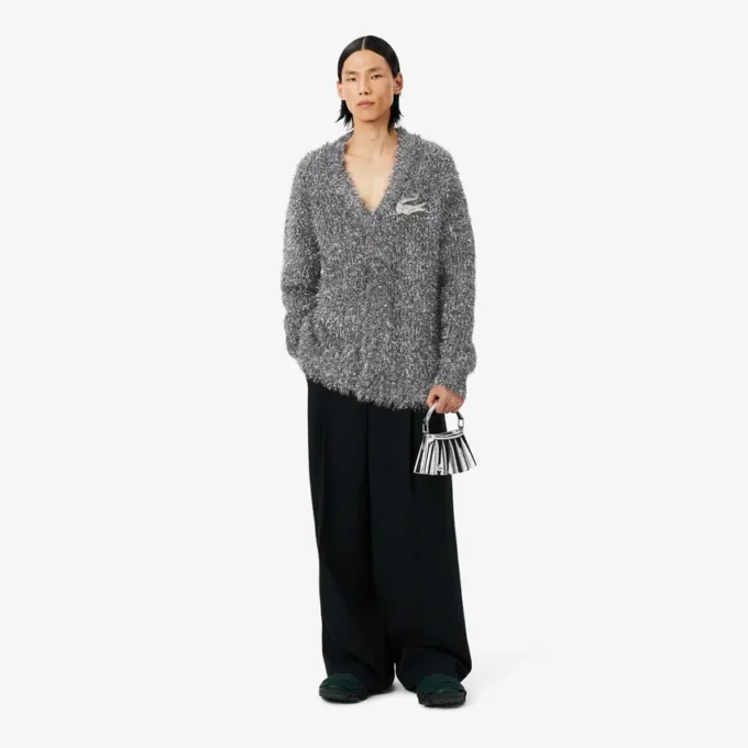 Runway-Strickjacke aus Lurex Runway-Strickjacke aus Lurex