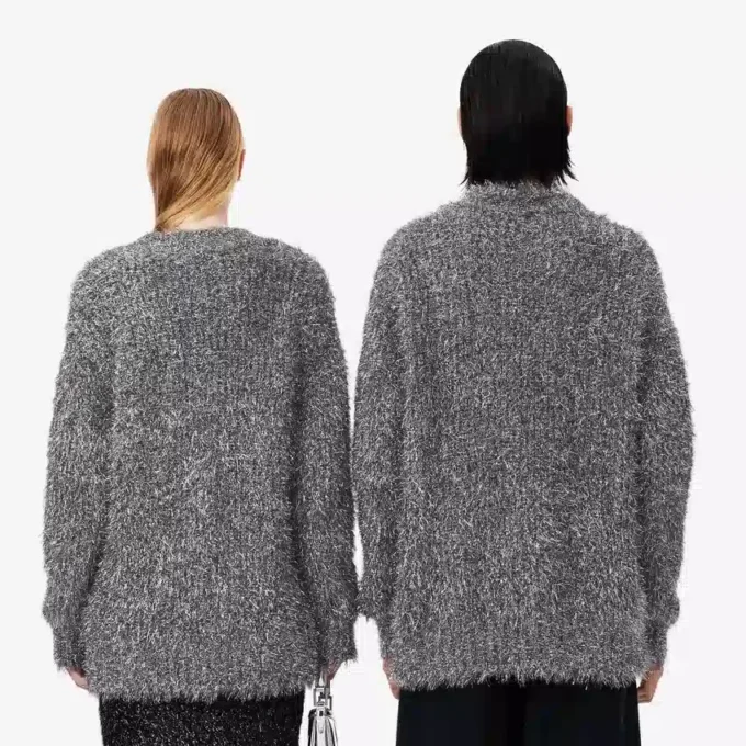 Runway-Strickjacke aus Lurex Runway-Strickjacke aus Lurex