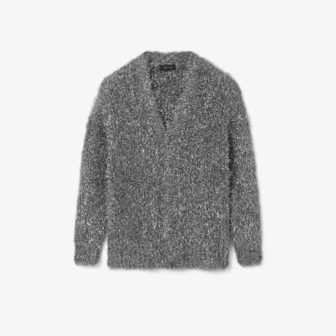 Runway-Strickjacke aus Lurex Runway-Strickjacke aus Lurex