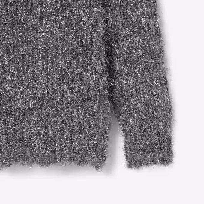 Runway-Strickjacke aus Lurex Runway-Strickjacke aus Lurex