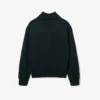 Runway-Sweatshirt mit hohem Kragen, Reißverschluss und Emblem