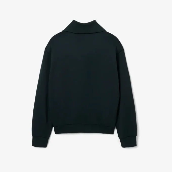 Runway-Sweatshirt mit hohem Kragen, Reißverschluss und Emblem