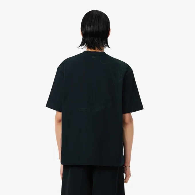 Runway T-Shirt mit gesticktem Krokodil Runway T-Shirt mit gesticktem Krokodil