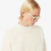 Runway-Wollpullover mit gesticktem Emblem Runway-Wollpullover mit gesticktem Emblem