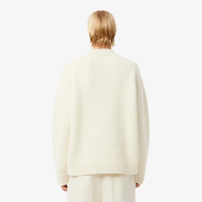 Runway-Wollpullover mit gesticktem Emblem Runway-Wollpullover mit gesticktem Emblem