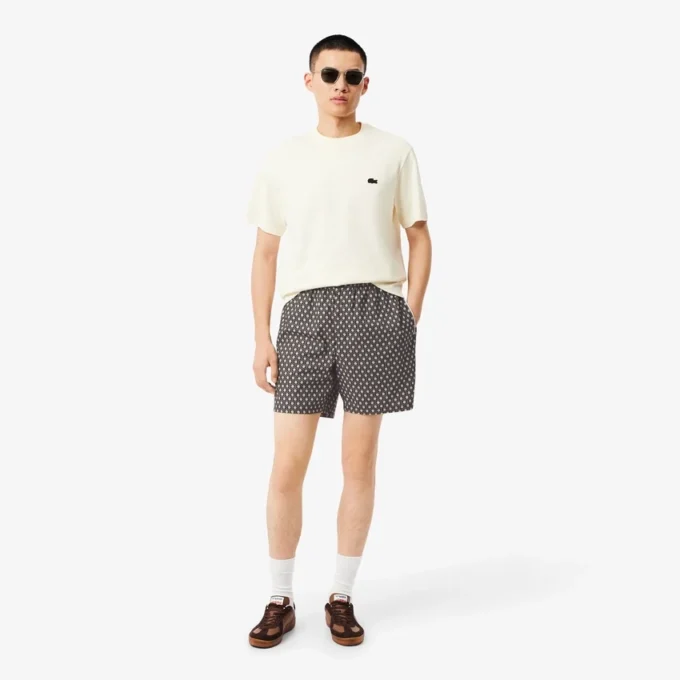 Shorts aus bedruckter Baumwoll-Blend-Mischung in lockerer Passform Shorts aus bedruckter Baumwoll-Blend-Mischung in lockerer Passform