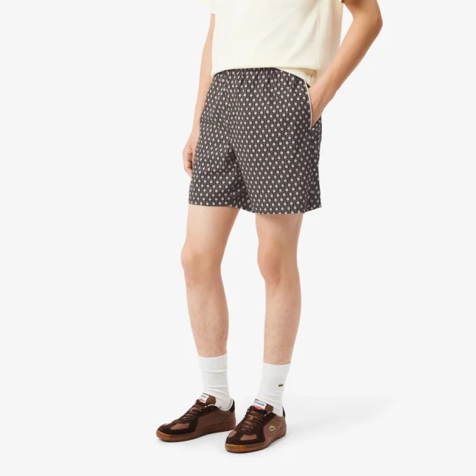Shorts aus bedruckter Baumwoll-Blend-Mischung in lockerer Passform Shorts aus bedruckter Baumwoll-Blend-Mischung in lockerer Passform