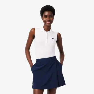 Slim-Fit-Golf-Poloshirt für Damen mit UV-Schutz und Stretch