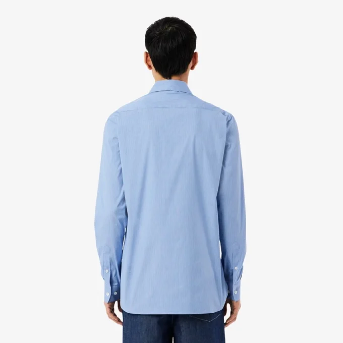 Slim-Fit-Hemd aus gestreiftem Stretch-Popeline
