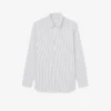 Slim-Fit-Hemd aus gestreiftem Stretch-Popeline Slim-Fit-Hemd aus gestreiftem Stretch-Popeline
