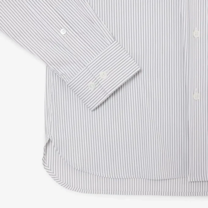 Slim-Fit-Hemd aus gestreiftem Stretch-Popeline Slim-Fit-Hemd aus gestreiftem Stretch-Popeline