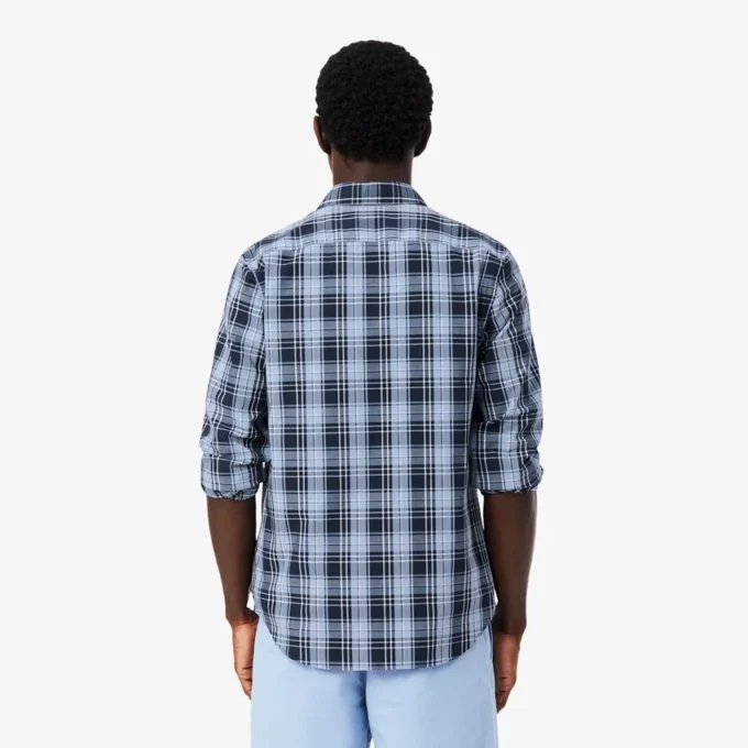 Slim-Fit-Hemd aus Stretch-Popeline mit Gingham-Print Slim-Fit-Hemd aus Stretch-Popeline mit Gingham-Print