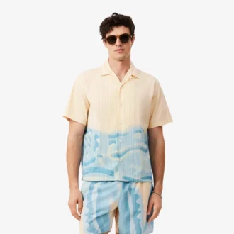 Slim-Fit-Hemd mit Krokodil-Print