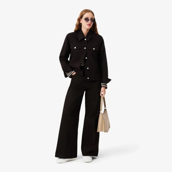 Slim-Fit-Jeansjacke mit Knöpfen Slim-Fit-Jeansjacke mit Knöpfen