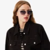 Slim-Fit-Jeansjacke mit Knöpfen Slim-Fit-Jeansjacke mit Knöpfen