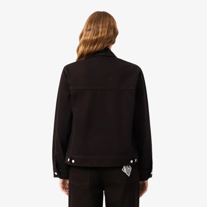 Slim-Fit-Jeansjacke mit Knöpfen Slim-Fit-Jeansjacke mit Knöpfen