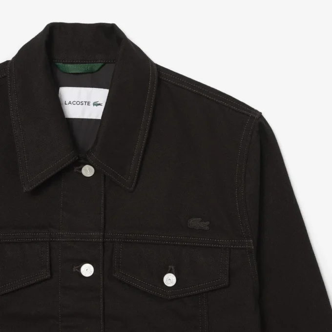 Slim-Fit-Jeansjacke mit Knöpfen Slim-Fit-Jeansjacke mit Knöpfen