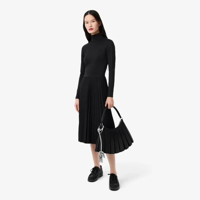 Slim-Fit-Kleid mit hohem Kragen für Damen Slim-Fit-Kleid mit hohem Kragen für Damen