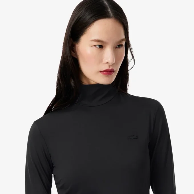 Slim-Fit-Kleid mit hohem Kragen für Damen Slim-Fit-Kleid mit hohem Kragen für Damen